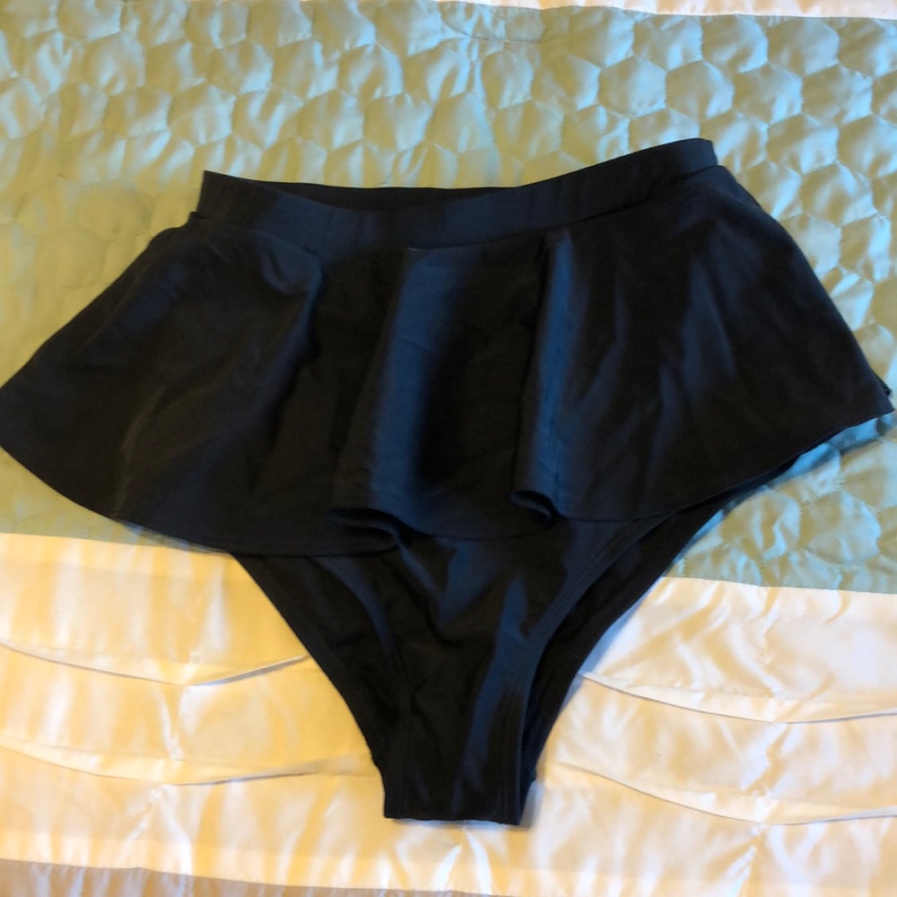 High waist peplum swim bottom